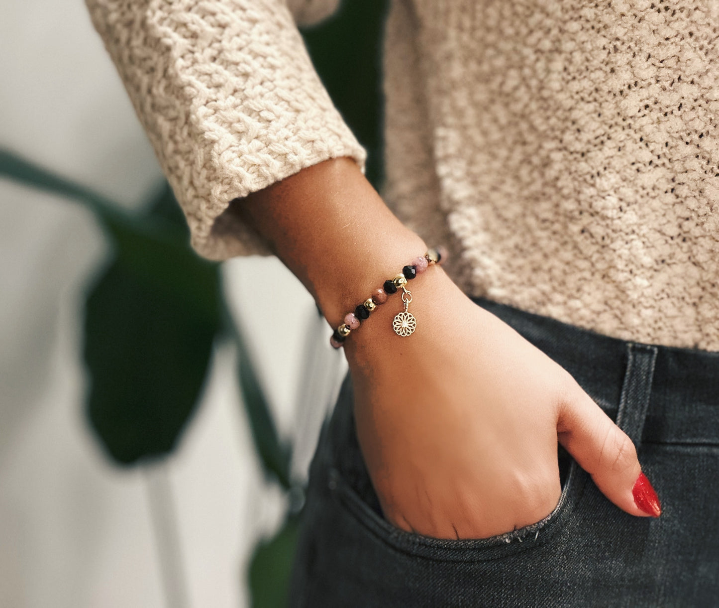 Agata Flower Bracelet